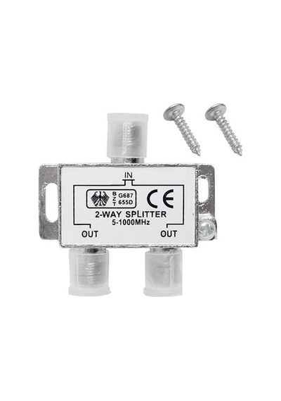 3C 2 Li Uydu Splitter Kablo Tv Rg6 Anten Çoklayıcı Dağıtıcı