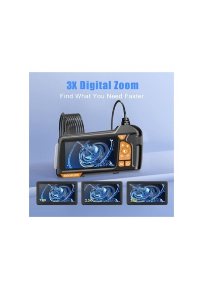 20 Metre Çantalı Endoskop Yılan Kamera Ip67 Su Geçirmez 4.3"hd Ekranlı Ledli Tek Kameralı