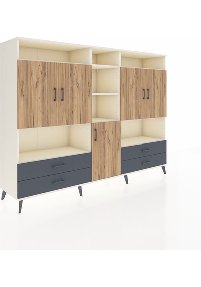Hyperion Dolap 12 Raflı 4 Çekmeceli 5 Kapaklı 220x44x163 Aytaşı-ç Aytaşı-çam/antrasit Hyperion Dolap 12 Raflı 4 Çekmeceli 5 Kapaklı 220x44x163 Aytaşı-ç Aytaşı-çam/antrasit