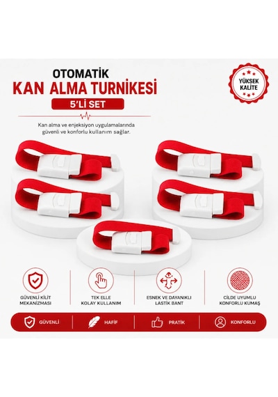 Otomatik Kan Alma Turnikesi 5'li Set