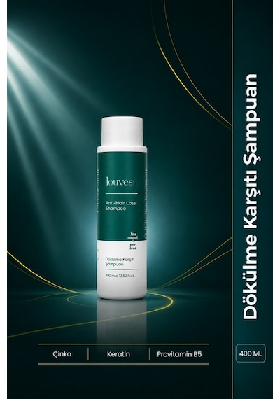 Louvess Dökülme Karşıtı Keratin Çinko ve Provitamin B5 ile Güçlendirilmiş Şampuan 400 ML