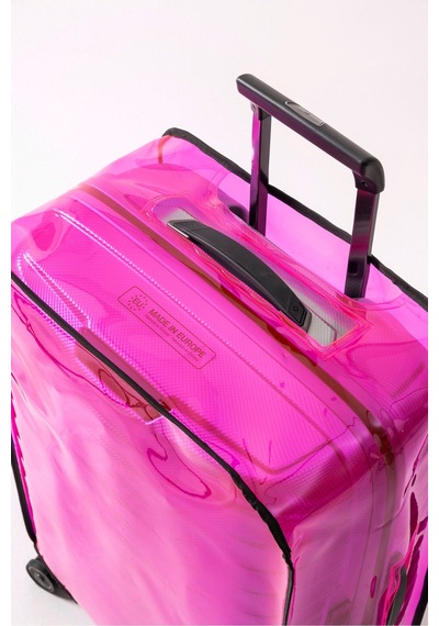 Trink Çanta Şeffaf Valiz Ve Bavul Kılıfı Neon Renk Pvc Neon Pembe