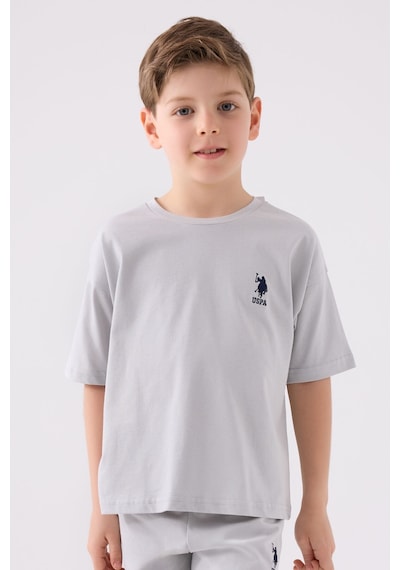 U.S. Polo Assn. Erkek Çocuk Gri Bermuda Takımı 5274-43671 Gri