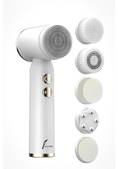 Veryfit 6 In 1 - 3 Aşamalı Su Geçirmez Led Ekranlı Peeling Masaj Cilt Temizleme Bakım Aleti Beyaz