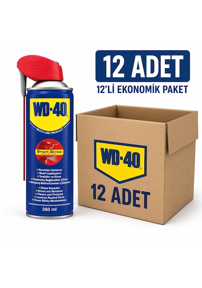 WD-40 Yağlayıcı ve Pas Sökücü Sprey Kobra Başlıklı 12 x 350 ML