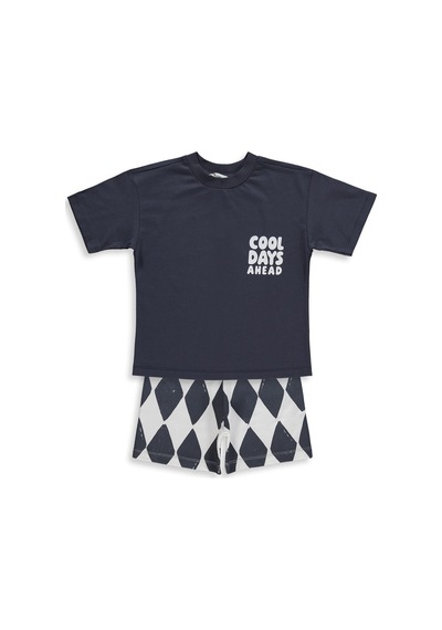 Civil Boys Cool Vibes Baskılı 2'Li 3 -9 Yaş Takım  - Haki 17285000126S1