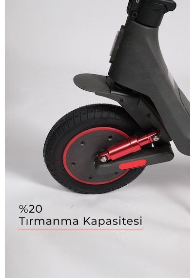 A1 Max Elektrikli Scooter 350w Güç - Kırmızı Kırmızı - Siyah