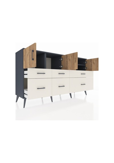 Kronos Konsol 4 Raflı 6 Çekmeceli 4 Kapaklı 176x59x99 Antrasit-ça Antrasit-çam/aytaşı Kronos Konsol 4 Raflı 6 Çekmeceli 4 Kapaklı 176x59x99 Antrasit-ça Antrasit-çam/aytaşı