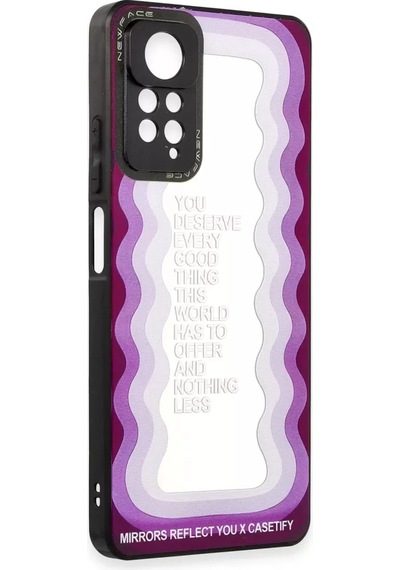 Newface Xiaomi Redmi Note 11 Pro Kılıf Mirror Desenli Kapak - Mirror - 5 Mor