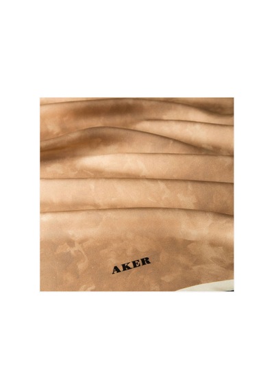 Aker Bulut Desen Saf İpek Sura Eşarp Gold - 313 Gold - 313