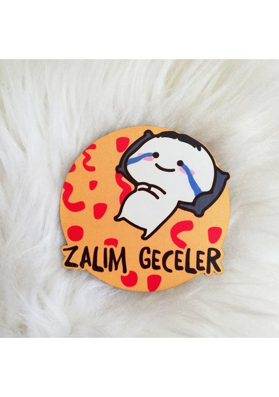 Ahşap Bardak Altlığı Zalim Geceler Çok Renkli