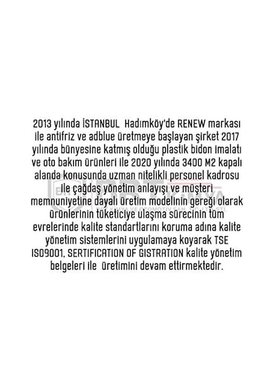 Renew Parfümlü Antifrizli Oto Cam Suyu -22 Derece 1 Lt Konsantre