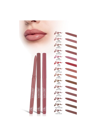 Liner Matic Waterproof Lippencil - Suya Dayanıklı Dudak Kalemi No:303 Soft Brown
