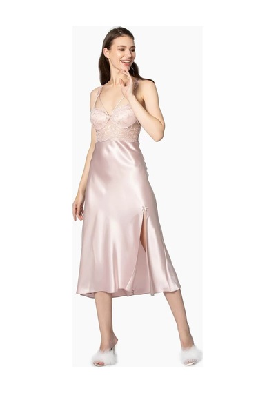 Ang Butik Kadın Pierre Cardin 6025 Kısa Gecelikli 6'lı Set Takımı pudra