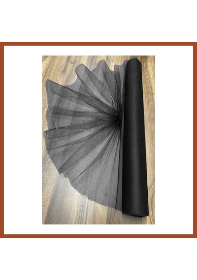 Bezos Bohça Süsleme Tülü, Nişan Bohça Süsü, Kapı Süsü Tülü, Doğum Günü Tülü 100x300cm, Siyah Tül Süsleme Pro Diğer