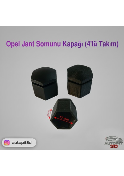 Opel Adam Uyumlu Jant Bijon Somunu Kapağı 4'lü Takım Jant Bijon Somunu