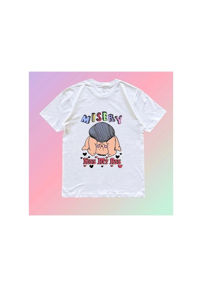 Tarzsokak Y2k Unisex Oversize Komik Baskılı Tshirt Beyaz
