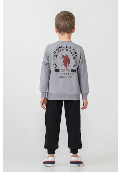 U.S. Polo Assn. Erkek Çocuk Baskılı Gri Uzun Kol Eşofman Takımı Us2624-c-v2 Us2624-c-v2
