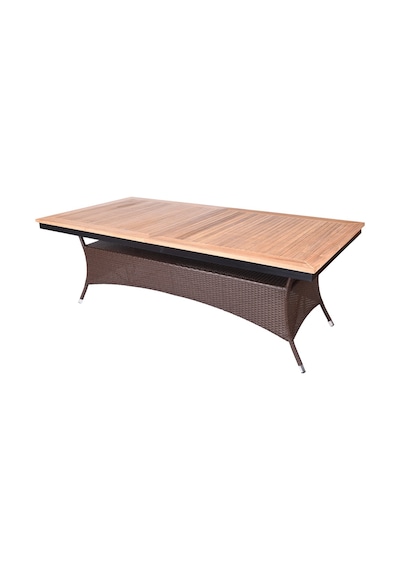 Haba Haba Bahçe Teak Masa 220/280*100*75 Cm Kahverengi