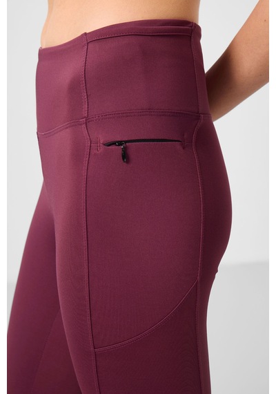Tommylife Bordo Esnek Standart Fit Performans Kadın Tayt - 94667 Bordo