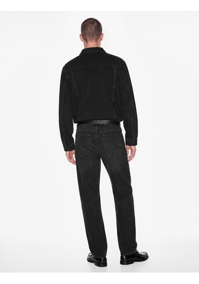 Koton Normal Bel Cepli Pamuklu Vintage Straight Fit Jean Pantolon Siyah 7wam40386nd