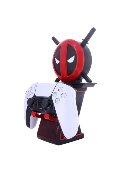 Kablo Adamları Led Simgeleri: Marvel Deadpool - Şarj Telefonu Ve Kumanda Tutucu - Işıklı Oyun Kumandası/cep Telefonu/cihaz Şarj Tutucu, 4' Şarj Kablosu Dahil Çok Renkli