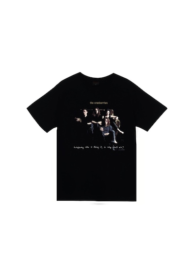 The Cranberries Baskılı Unisex %100 Pamuk Siyah T-shirt SIYAH