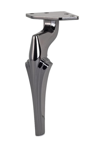 4 Adet Zeus Lüx Metal Ayak 21 Cm Füme Mobilya Koltuk Ayağı
