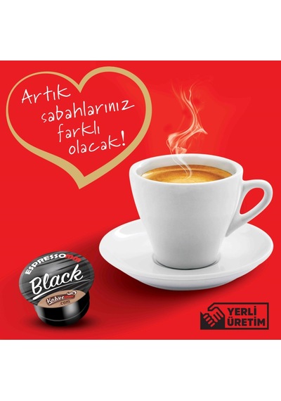 Espressomm® Tchibo Cafissimo Makineleri İle Uyumlu Black Kapsül Kahve 10 x 10'lu