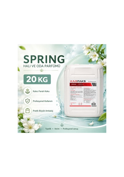 Spring Halı Ve Oda Parfümü 20 L Profesyonel Büyük Boy Bahar Esintili Ferah Koku Bahar Esintisi