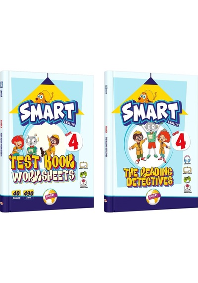 Smart English 4. Sınıf Test Book Worksheets + Reading Detectiver Seti 2 Kitap