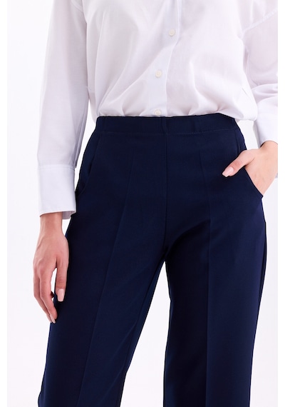 Arkadan Lastikli Yüksek Bel Geniş Paça Palazzo Kadın Rahat Kumaş Pantolon 2345 Lacivert Arkadan Lastikli Yüksek Bel Geniş Paça Palazzo Kadın Rahat Kumaş Pantolon 2345 Lacivert