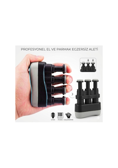 Profesyonel El Parmak Egzersiz Aleti Gitar Piyano Kas Güçlendirici Tutuş Kuvvetlendirici Siyah