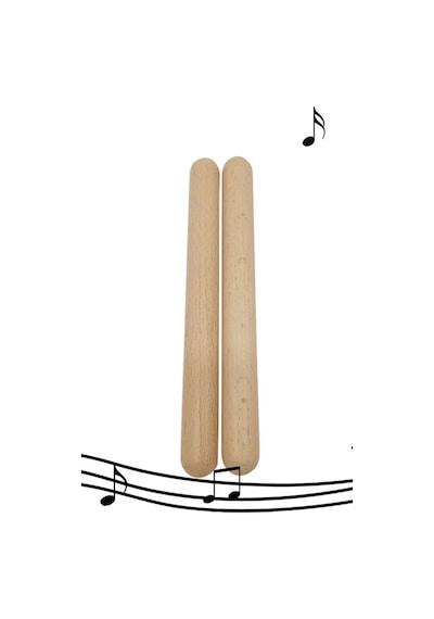1 Çift Ahşap Ritim Çubuğu Çocuğunuzu Melodi İle Tanıştırın Eğlenceli Sağlığa Zararsız Ritim Çubuk
