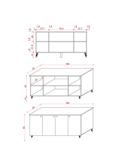 Lüks Yemek Odası Takımı 3 Parça %100 Mdf Konsol Yemek Masası Tv Ünitesi Yt03 Antrasit Lüks Yemek Odası Takımı 3 Parça %100 Mdf Konsol Yemek Masası Tv Ünitesi Yt03 Antrasit