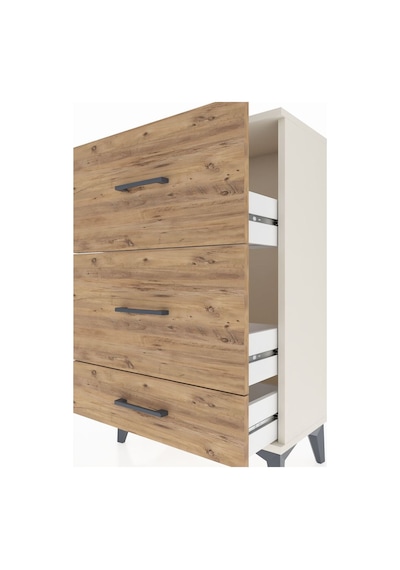 Arges Komodin 3 Çekmeceli 60x30x96 Aytaşı-çam Aytaşı