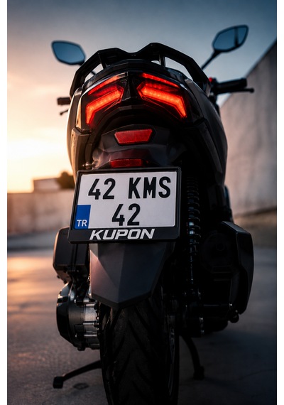 Kupon Yazılı Motosiklet Plakalık