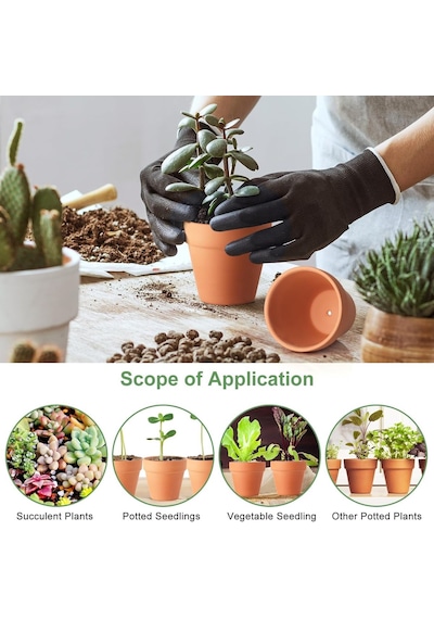 Terra Cotta Saksı, 24'lü Paket 7,5 Cm Mini Kil Saksı, Drenaj Delikli Kaktüs Çiçek Kreş Pişmiş Toprak Saksılar İç/dış Mekan Etli Bitkiler İçin, El Sanatları, Düğün Hediyesi