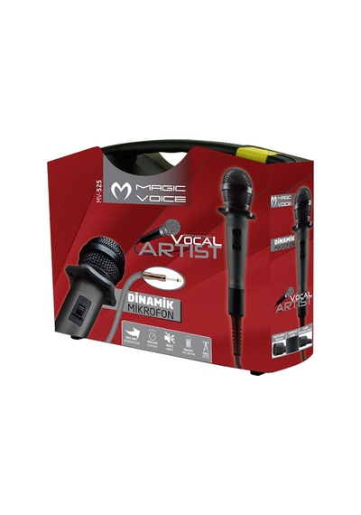 MAGICVOICE MV-525 DİNAMİK PROFESSIONAL KABLOLU EL MİKROFONU ( 4.5