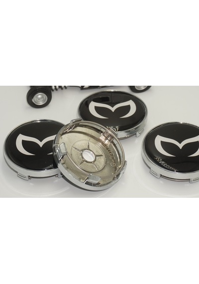 Mazda Batman Logo Jant Göbeği Kapak Seti 60mm