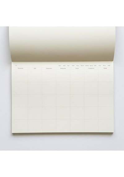 /paperto. Tarihsiz Aylık Planlayıcı, 29,7 21 Cm, 32 Sayfa, 110 Gr Ivory Kağıt, Krem Kapak, Aylık Plan Defteri Türkçe Çok Renkli