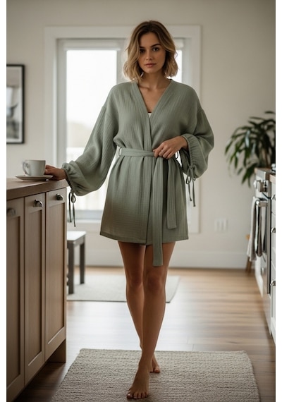 Combattente Exclusive Products Yeni Sezon Müslin Kimono - Bağlamalı Kol Detayı, Lüks Oversize Kadın Kimono - Oeko-tex Sertifikalı Kumaş Çağla Yeşili Combattente Exclusive Products Yeni Sezon Müslin Kimono - Bağlamalı Kol Detayı, Lüks Oversize Kadın Kimono - Oeko-tex Sertifikalı Kumaş Çağla Yeşili