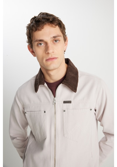 Wrangler %100 Pamuk Regular Fit Normal Kesim Kadife Yaka Gri Ceket Gray-w2510266035