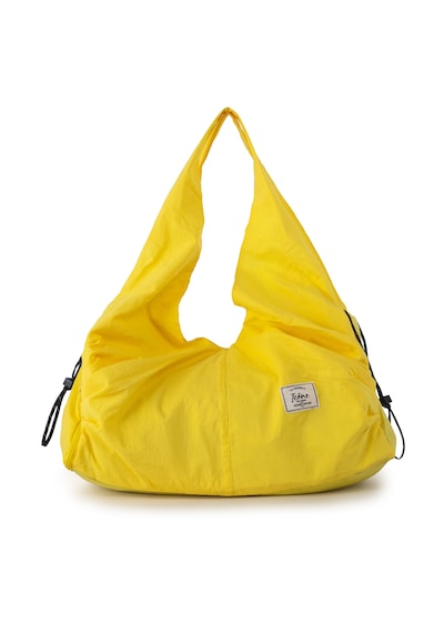 İcone Bag Icone Pliseli Fermuarlı Yoga Çantası, Fitness Çantası, Gym Heybe Görünümlü Pliseli Spor Çantası Sarı