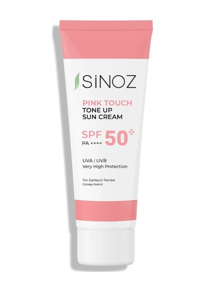 Sinoz SPF50+ Pink Touch Ton Eşitleyici Pembe Yüz Güneş Kremi PA++++ 50 ML