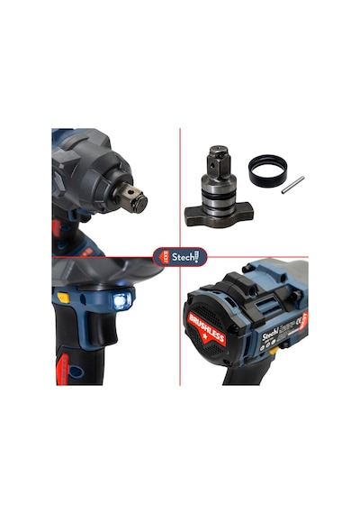 Stechend SX37-2 x 6.0 Darbeli Somun Sıkma 3/4" 1000Nm 20V 6.0Ah