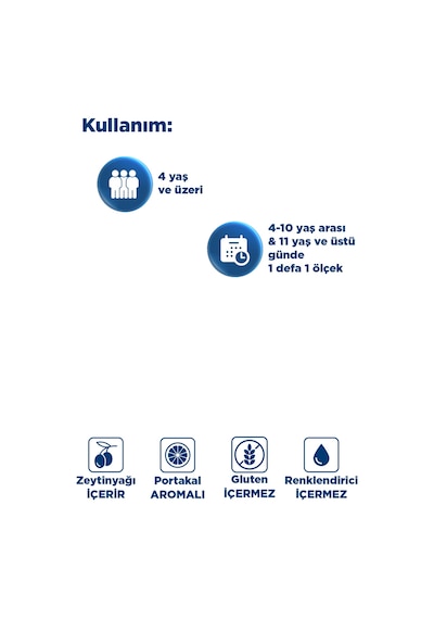 Dynavit Kids Balık Yağı 150 Ml - Çocuklar İçin 1300mg Balık Yağı, Omega-3, Epa, Dha - Portakal Aromalı