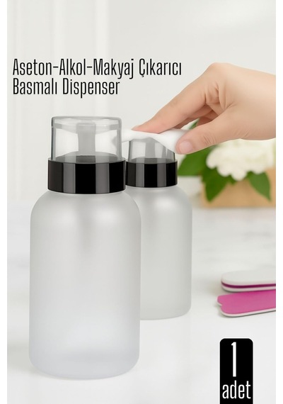 Transformacion Aseton İçin Basmalı Dispenser - Aseton, Alkol Ve Makyaj Temizleyici İçin Pratik Pompalı Set