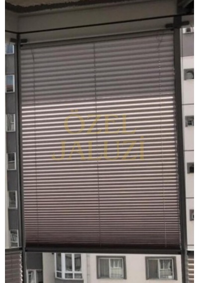Özel Jaluzi Antrasit Cam Balkon Ve Ofis Plisse Perde 60x200, 411 Çok Renkli