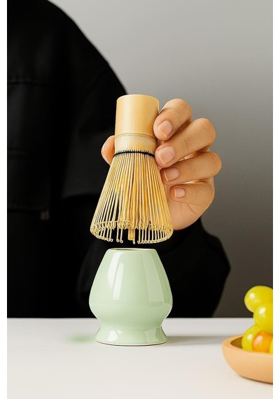 Seramik Matcha Çayı Fırça Bamboo Whisk Tutucu Köpürtücü Tutacağı Cin580 Diğer